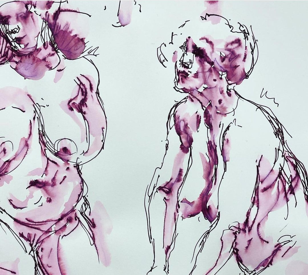 watercolour of life drawings