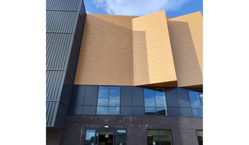 A view of the new entrance to Oldham Archives on Ascroft Street.